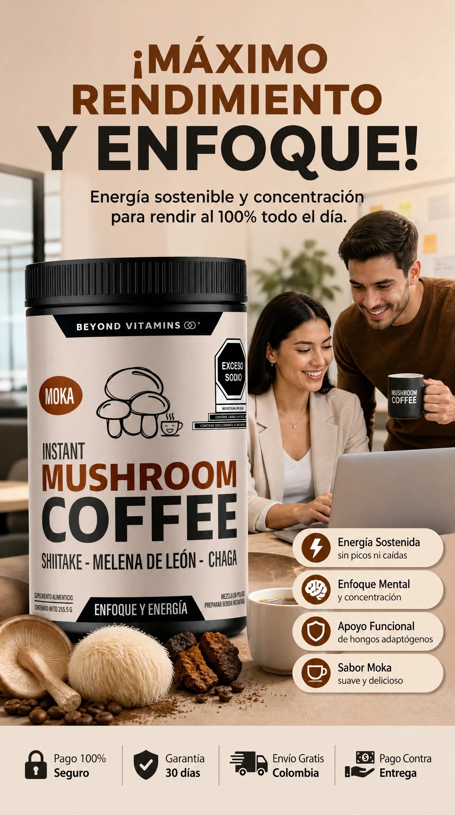 Café con hongos